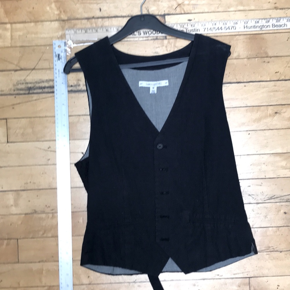 Four button Dark blue with white pinstripes vest
